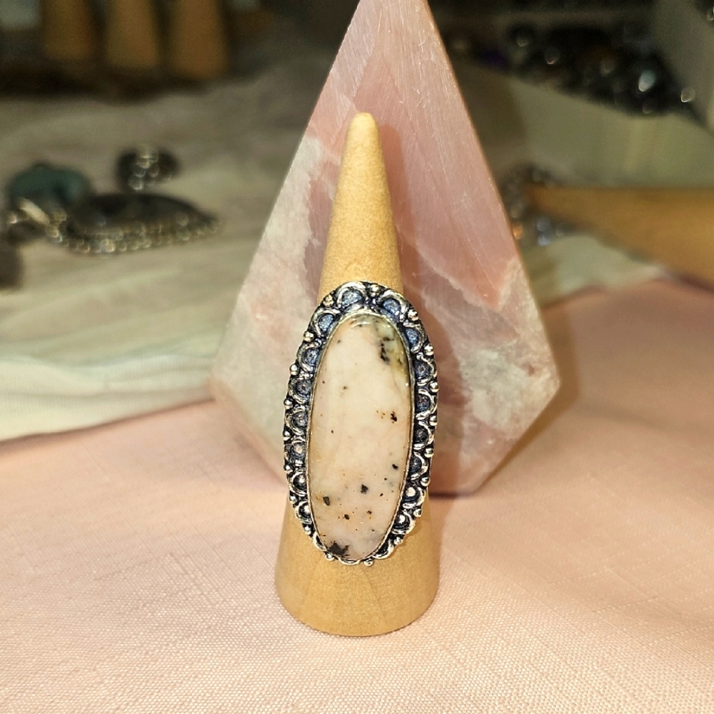 Pink Peruvian Opal Ring